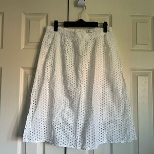 Reitmans White Eyelet A-line Skirt-Size 5-NWOT